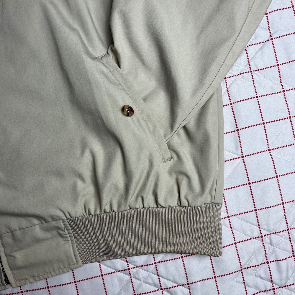 COOPER SPORTSWEAR Mens Beige Harrington Jacket Plaid Lined Size XL - Picture 8 of 13